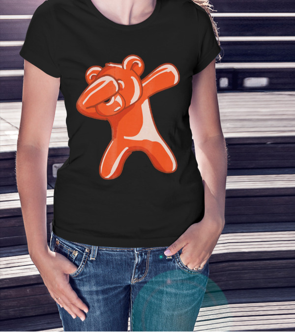 Dabbing Bear Gummy Candy Dance Dab Pose T-Shirt