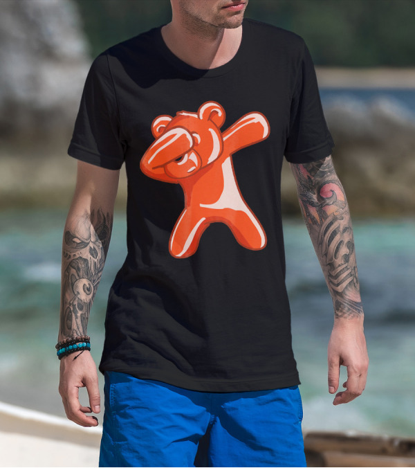 Dabbing Bear Gummy Candy Dance Dab Pose T-Shirt