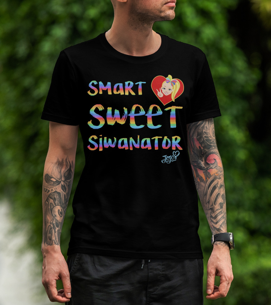 JoJo Siwa Heart Smart Sweet Siwanator Rainbow T-Shirt