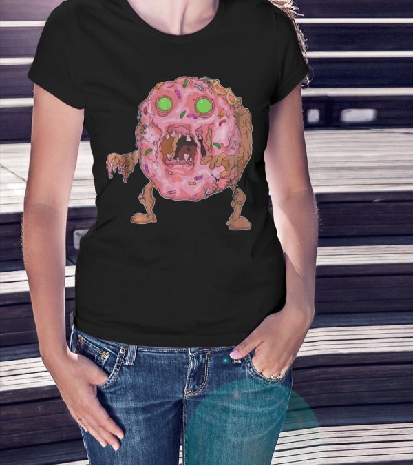Halloween Zombie Donut Funny Zombies Hum Sprinkles Monster T-Shirt