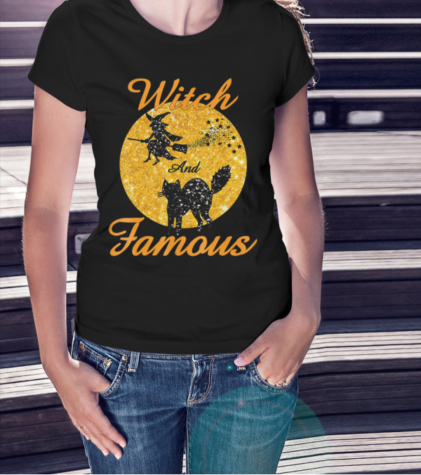 Witch And Famous Halloween Men Kids T-Shirt