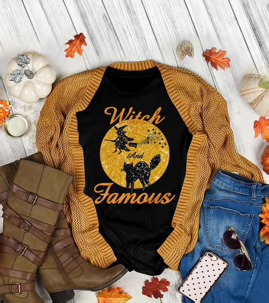 Witch and Famous Halloween Men Kids T-Shirt