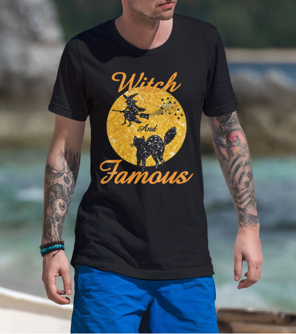 Witch And Famous Halloween Men Kids T-Shirt