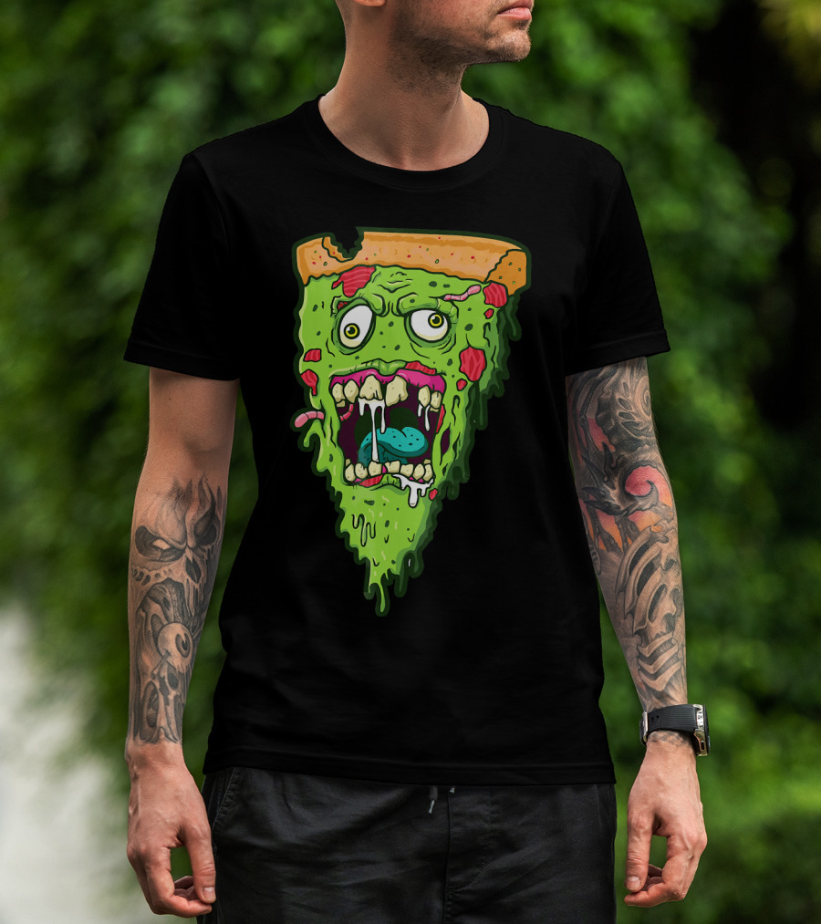 Pizza Zombie Monster Slice Fun T-Shirt