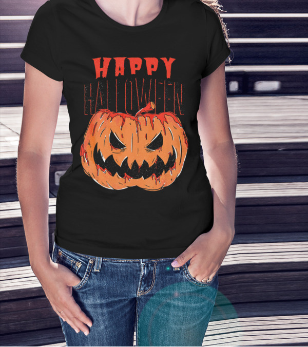 Happy Halloween Pumpkin Funny Costume Idea Cool T-Shirt