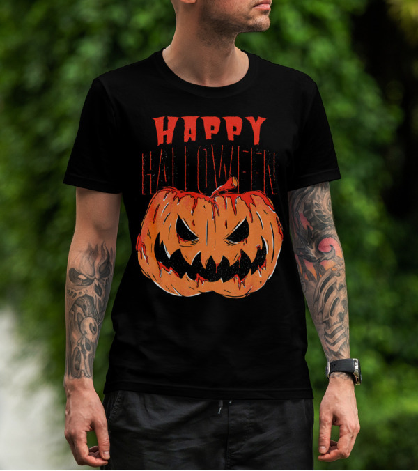 Happy Halloween Pumpkin Funny Costume Idea Cool T-Shirt