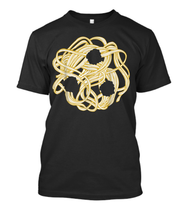 Funny Halloween Costume Spaghetti Meatball Face Plate T-Shirt