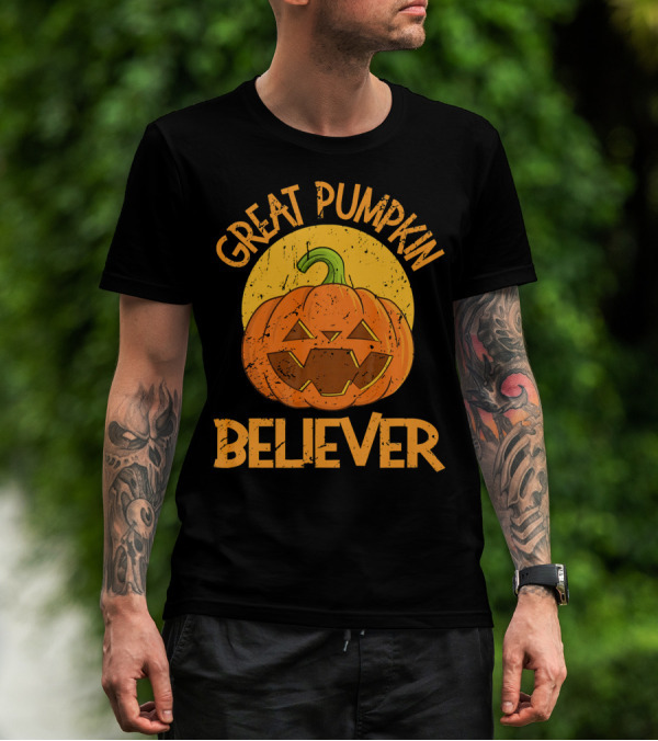 Great Pumpkin Believer Jack-O'-Lantern Moon T-Shirt