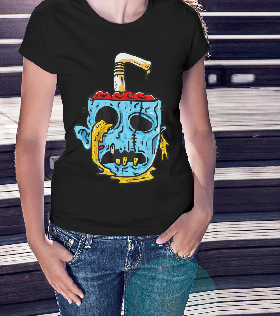 Zombie Food Brain Slushie Horror T-Shirt