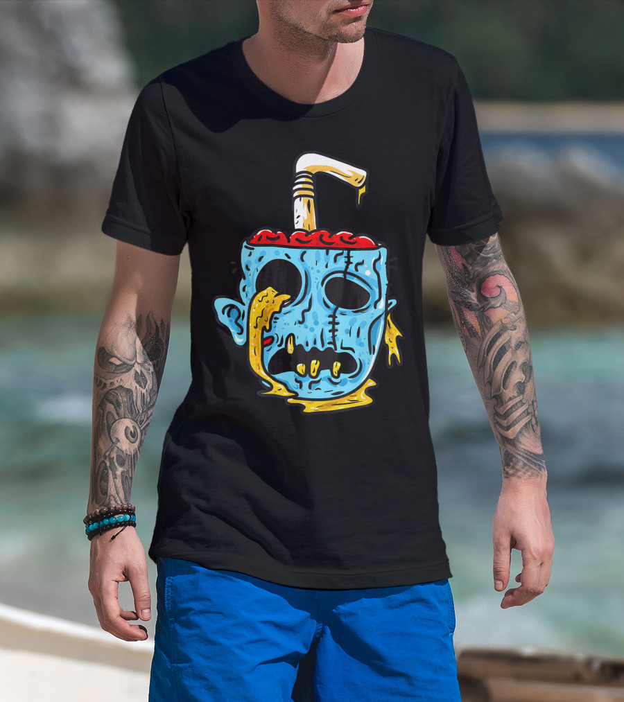 Zombie Food Brain Slushie Horror T-Shirt