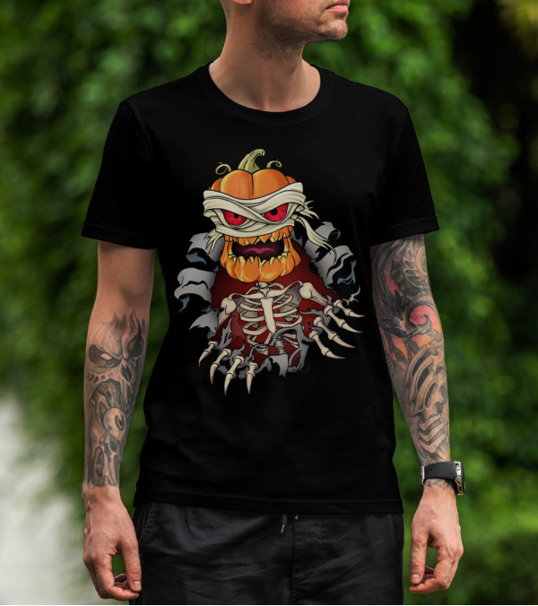 Halloween Skeleton Zombie Pumpkin Mummy Horror T-Shirt