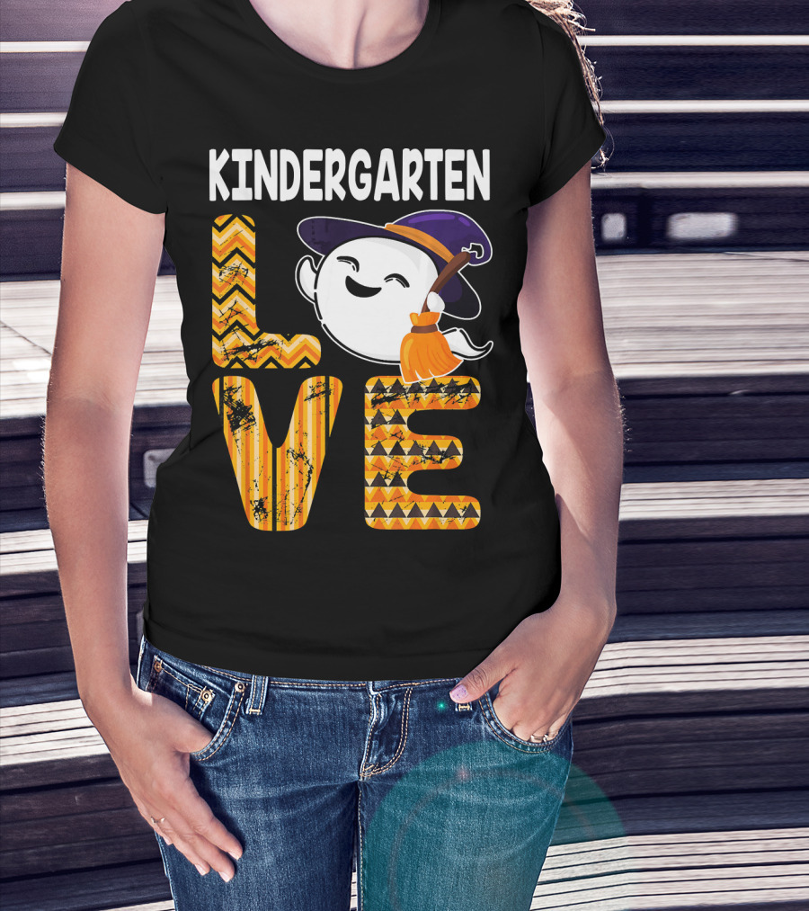 Kindergarten Love Cute Boo Ghost Halloween T-Shirt