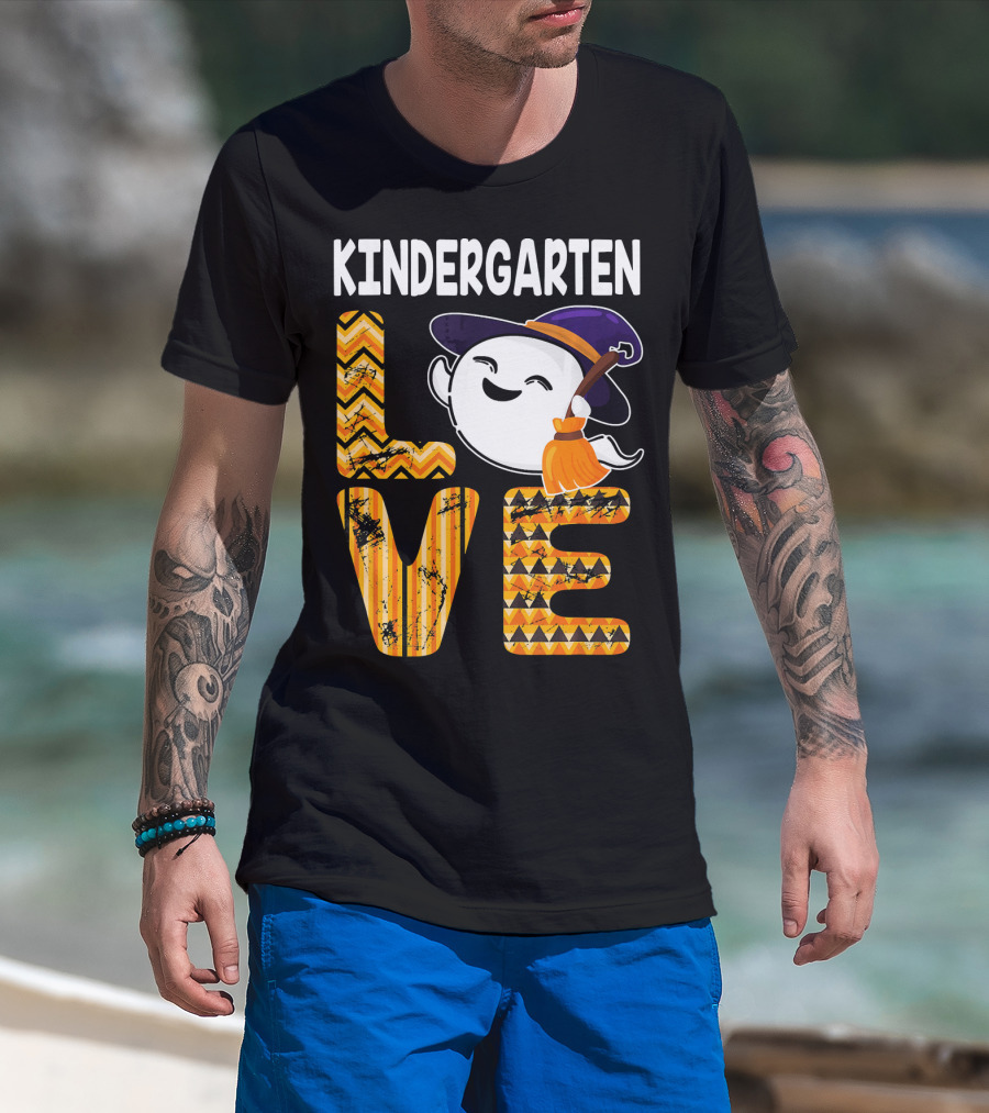 Kindergarten Love Cute Boo Ghost Halloween T-Shirt