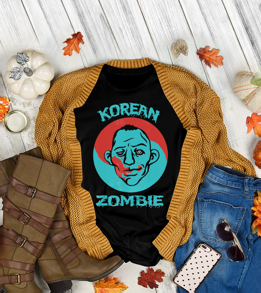 Korean Zombie Red and Blue Headshot T-Shirt