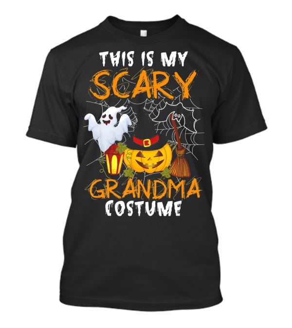 This Is My Scary Grandma Halloween Costume Ghost Pumpkin Spider Web T-Shirt