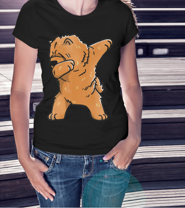 Chow Chow Dabbing Dog Cartoon T-Shirt