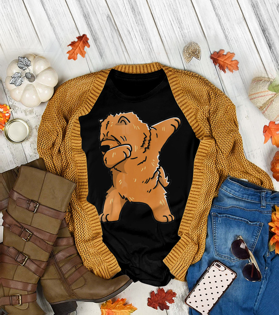 Chow Chow Dabbing Dog Cartoon T-Shirt