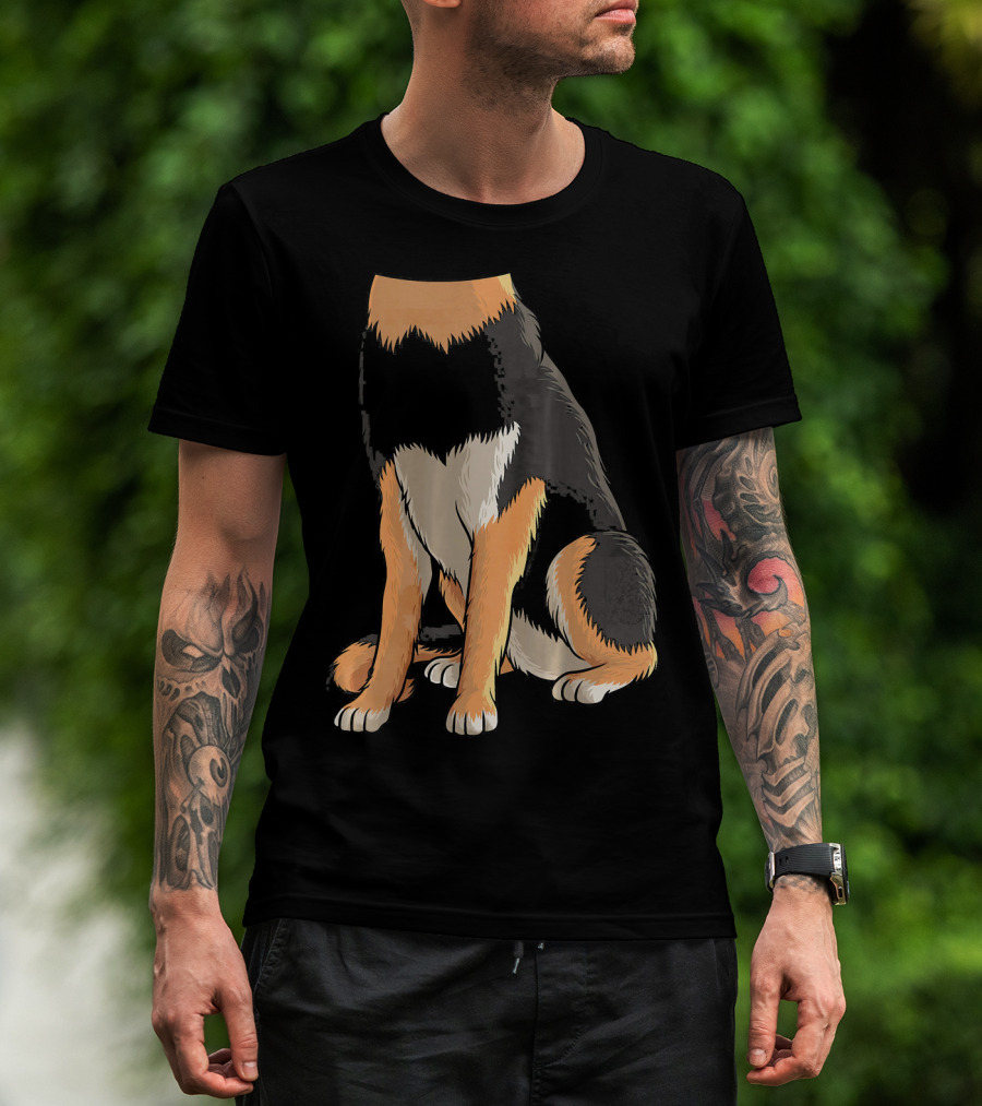 Cool German Shepherd Dog Halloween Costume Headless T-Shirt