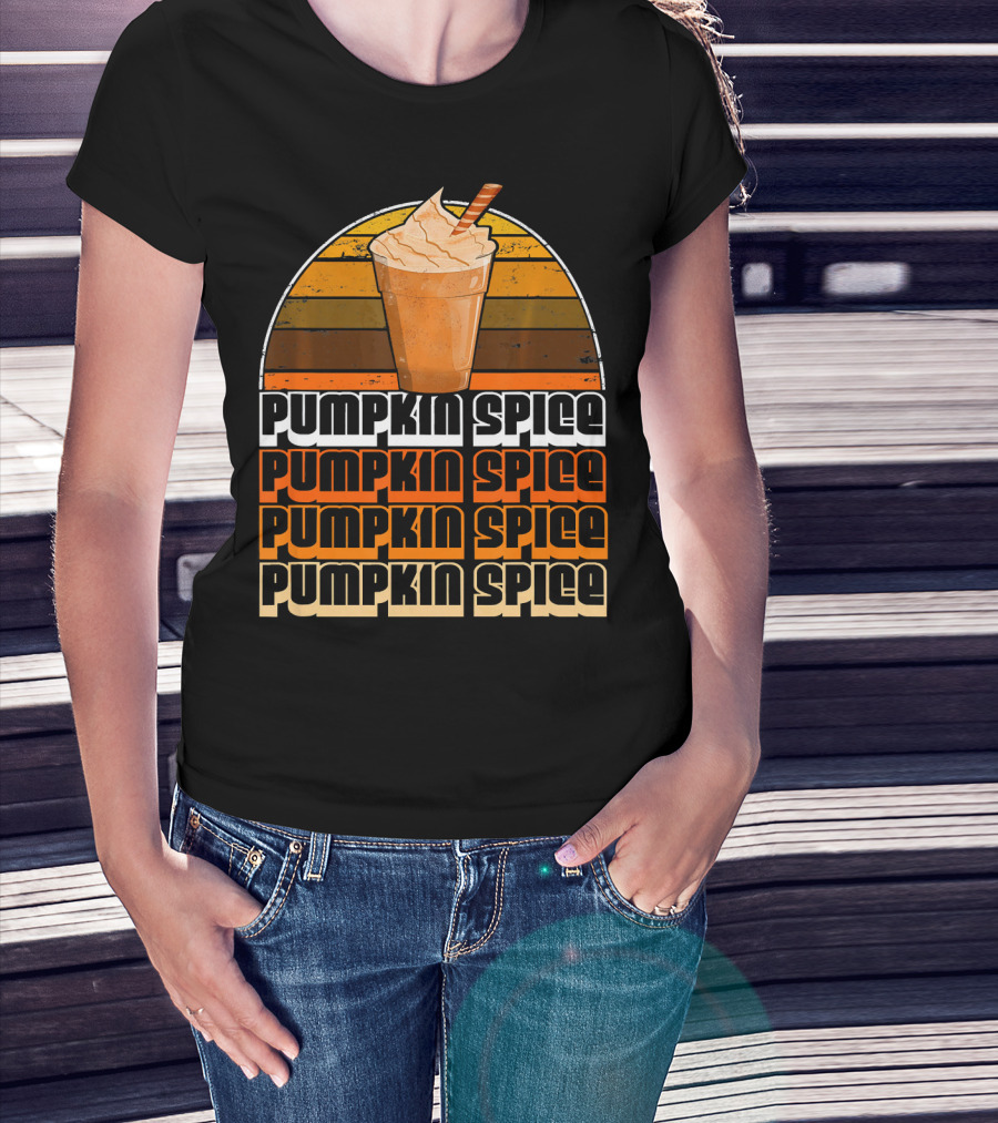 Vintage Pumpkin Spice Frappe Retro Pumpkin Spice Coffee T-Shirt
