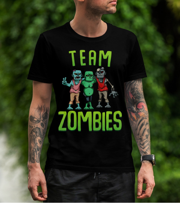 Team Zombies Matching Halloween Zombie Characters T-Shirt