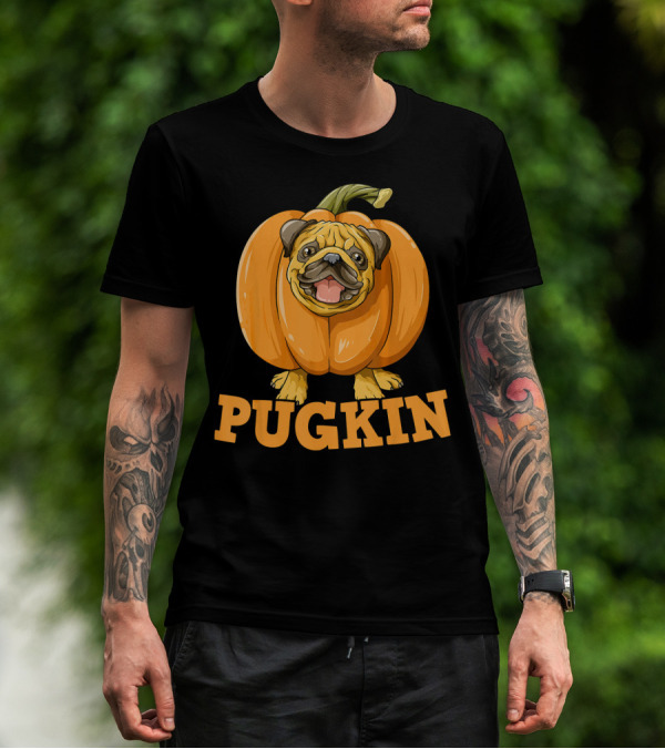Pugkin Halloween Pug Pumpkin For Pug Lovers T-Shirt
