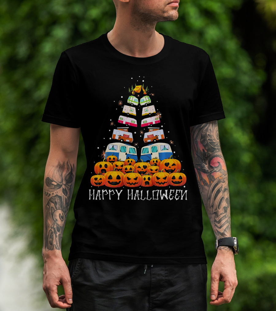 Happy Halloween Pumpkin Camper Fun T-Shirt