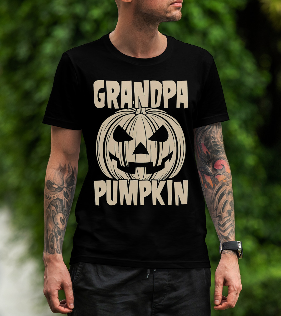 Grandpa Pumpkin Halloween T-Shirt