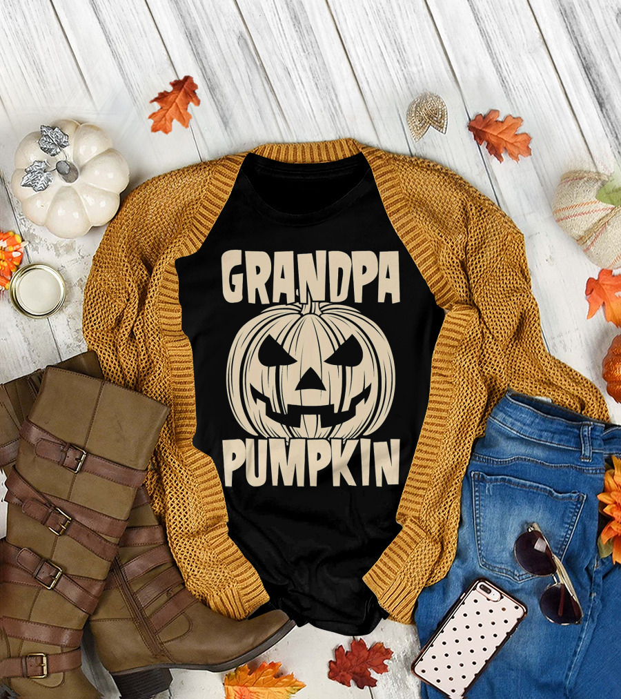 Grandpa Pumpkin Halloween T-Shirt