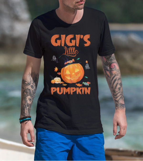 Gigi's Little Pumpkin Halloween Ghosts Candy Jack-O'-Lantern T-Shirt