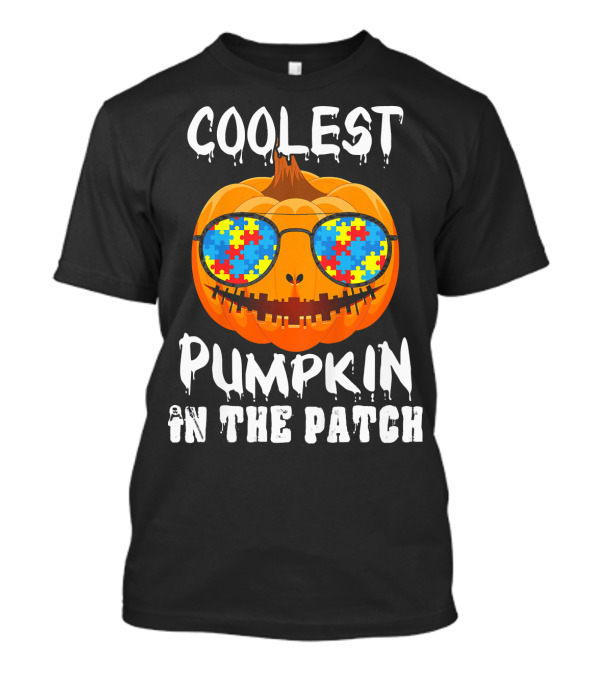 Coolest Pumpkin In The Patch Puzzle Sunglasses T-Shirt