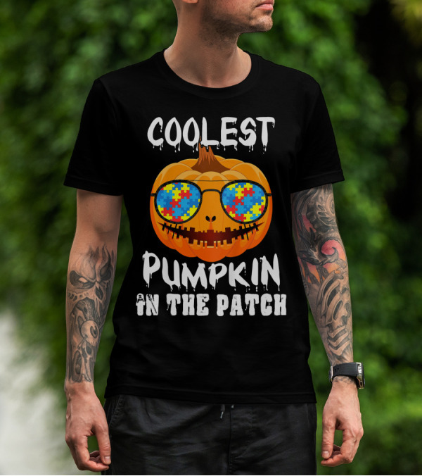Coolest Pumpkin In The Patch Puzzle Sunglasses T-Shirt