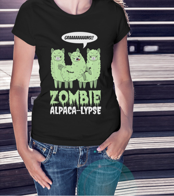 Zombie Alpaca-lypse GRAAAAINS T-Shirt