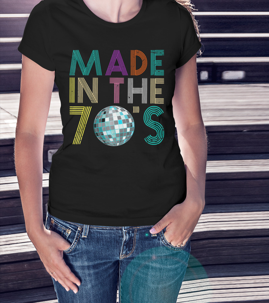 Made In The 70's Disco Ball Style Retro Costume T-Shirt