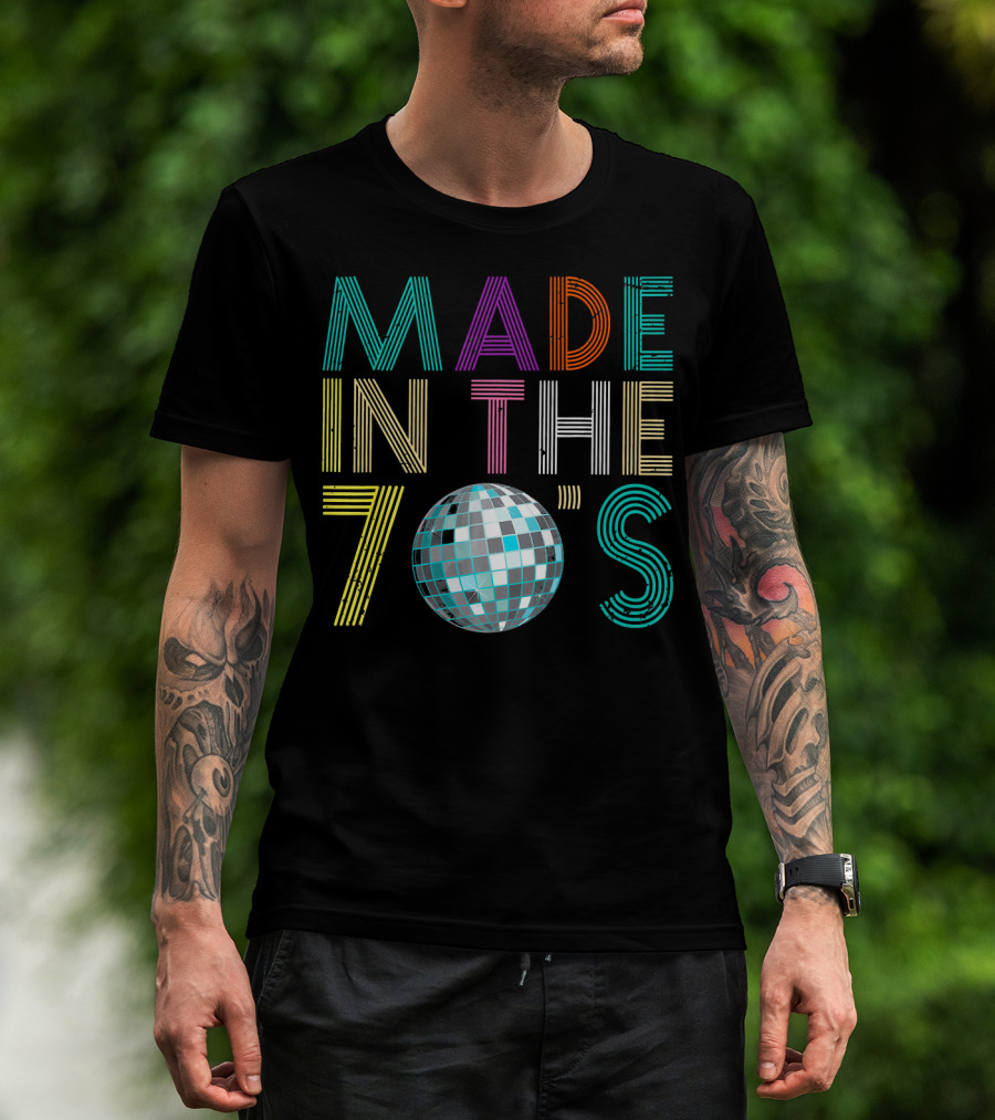Made In The 70's Disco Ball Style Retro Costume T-Shirt