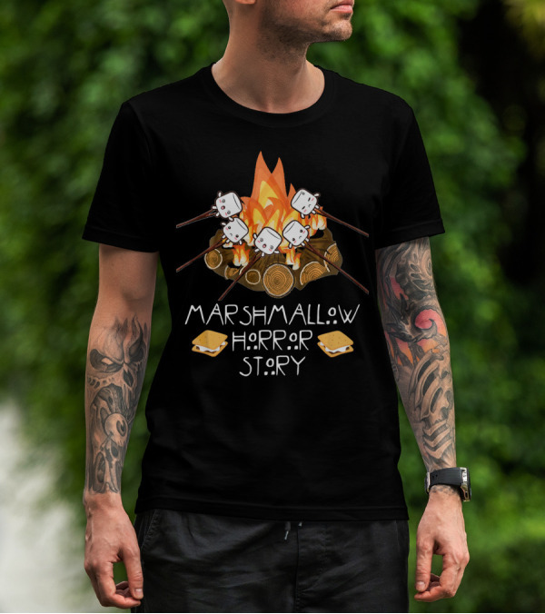 Marshmallow Horror Story Campfire S'Mores T-Shirt