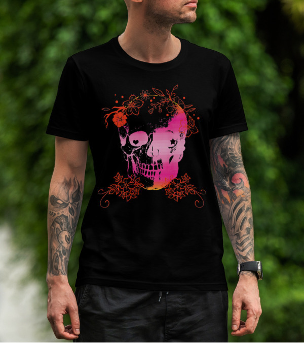Flower Skull Halloween Dia De Los Muertos Floral T-Shirt