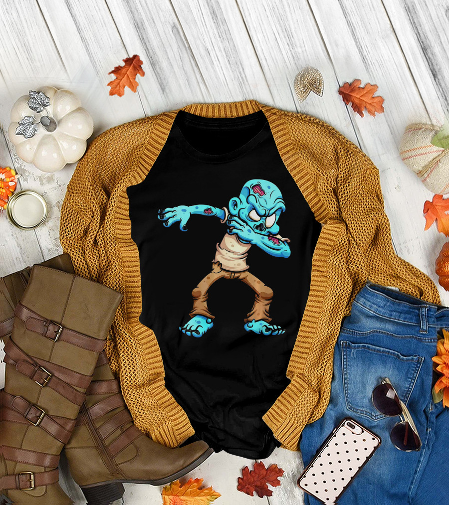 Dabbing Zombie Halloween Dab Creature T-Shirt