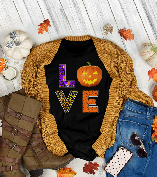 Halloween Trick Treat Love Pumpkin Pat T-Shirt