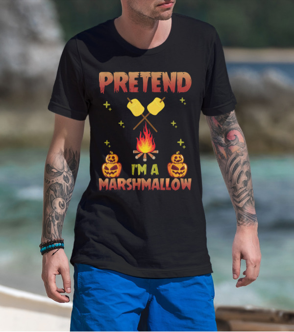 Pretend I'm A Marshmallow Halloween Campfire Jack-O'-Lanterns T-Shirt
