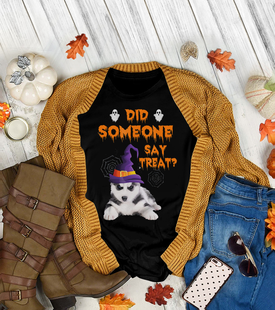 Siberian Husky Halloween Did Someone Say Treat? T-Shirt