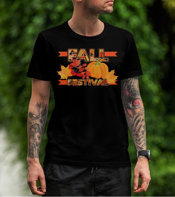 Fall Festival Autumn Leaves Pumpkin T-Shirt