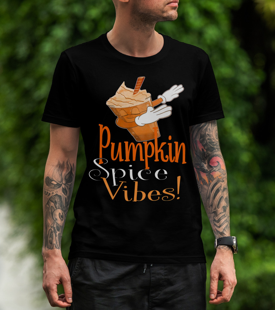 Pumpkin Spice Vibes Frappe Dabbing T-Shirt