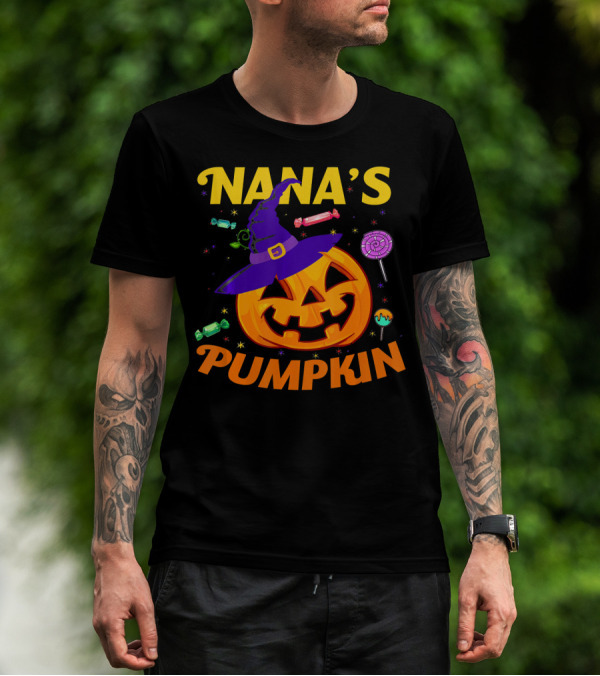 Nana's Pumpkin Halloween Candy For Toddlers T-Shirt