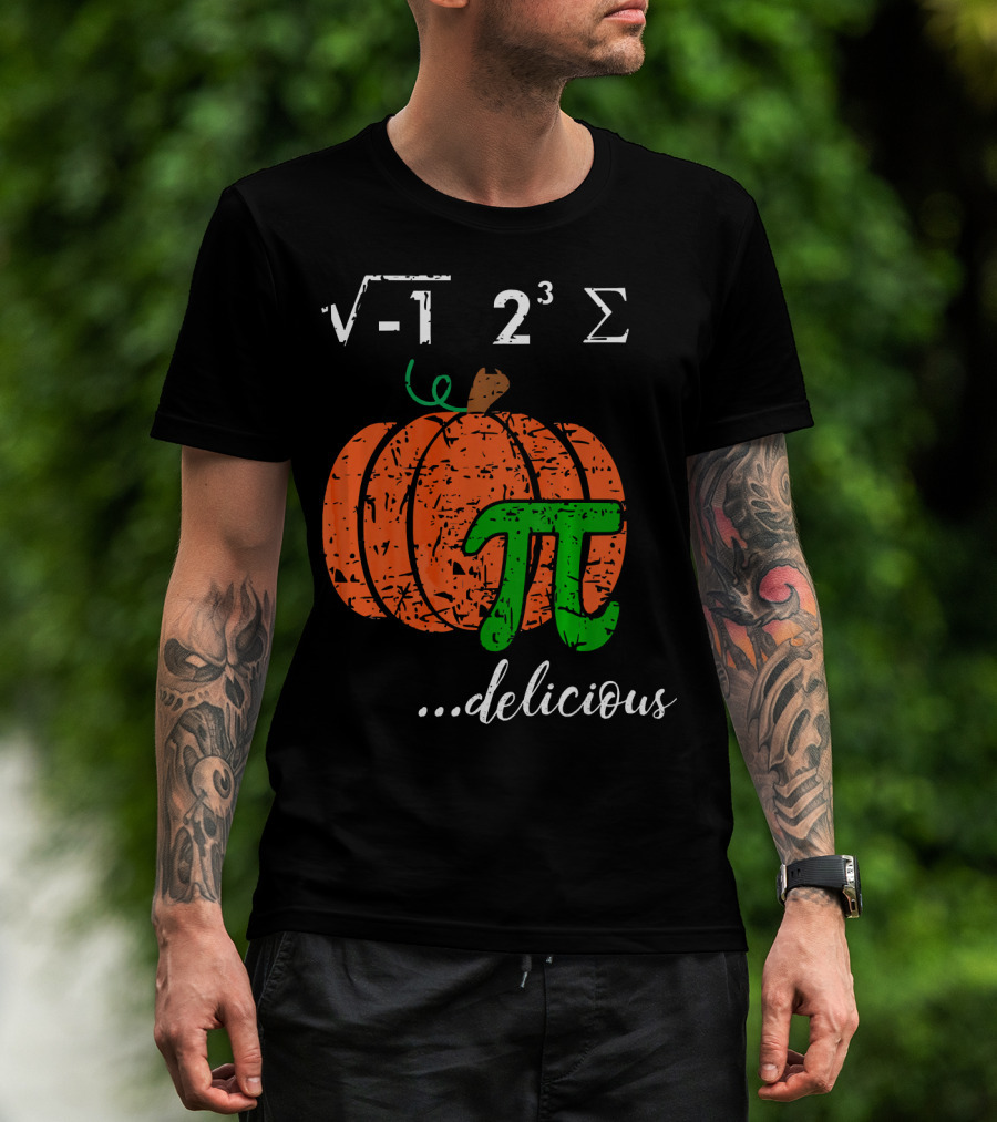 I Ate Some Pumpkin Pi Pie Math Teacher Delicious π 23 Sigma Cube Root Holiday Teacher T-Shirt