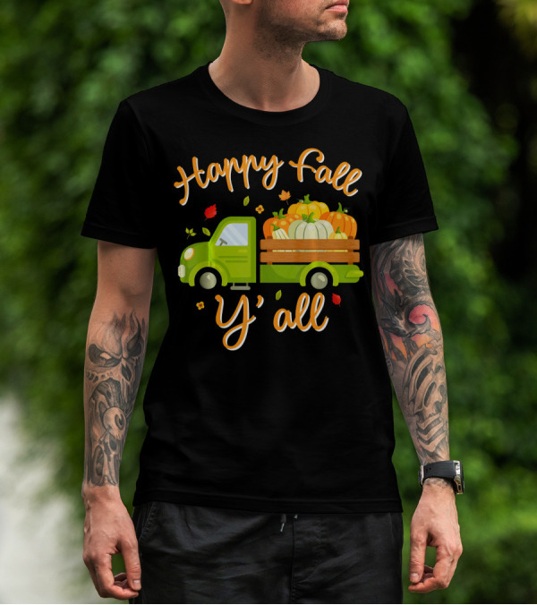 Happy Fall Y'all Pumpkin Truck Costume T-Shirt