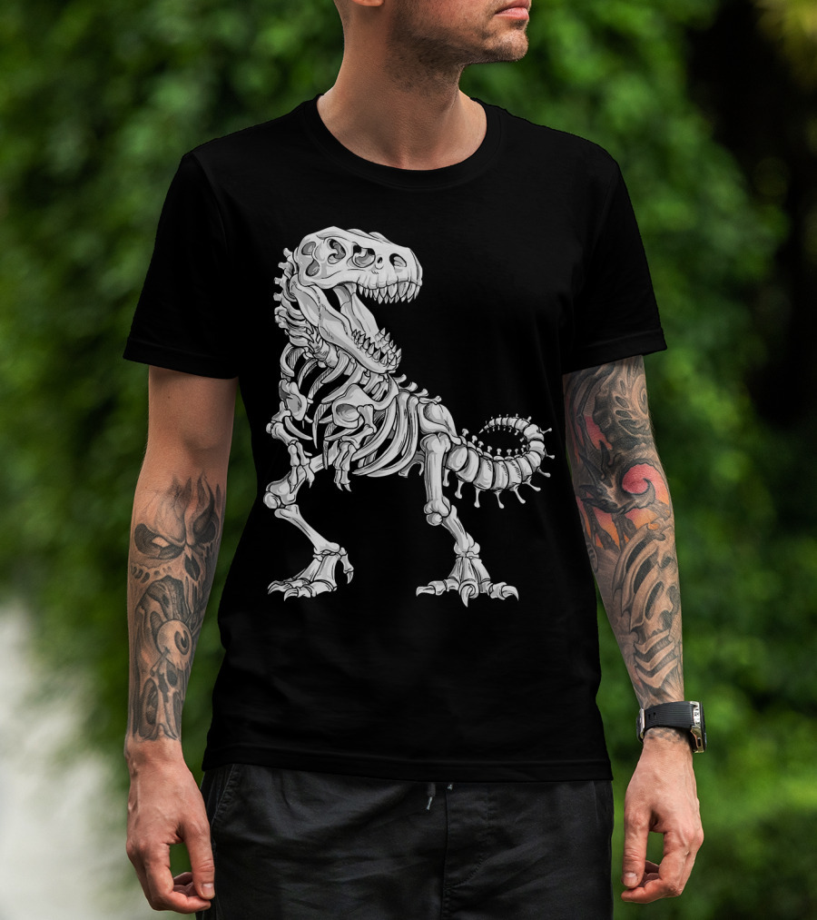 Halloween Dinosaur Skeleton T-Shirt