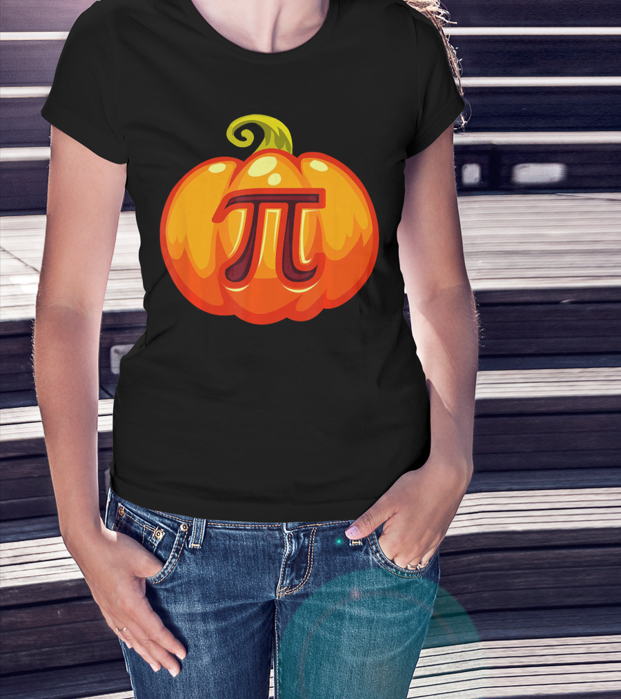 Math Teacher Pi Symbol Pumpkin Halloween Costume T-Shirt