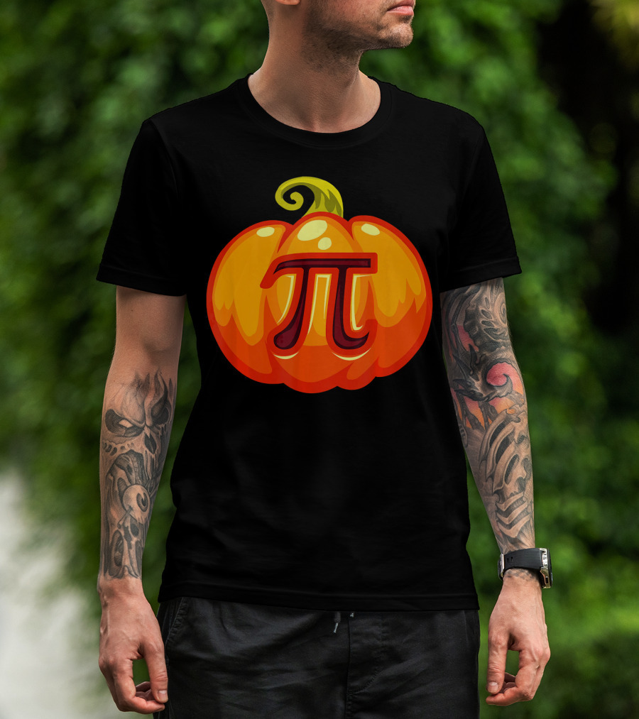 Math Teacher Pi Symbol Pumpkin Halloween Costume T-Shirt