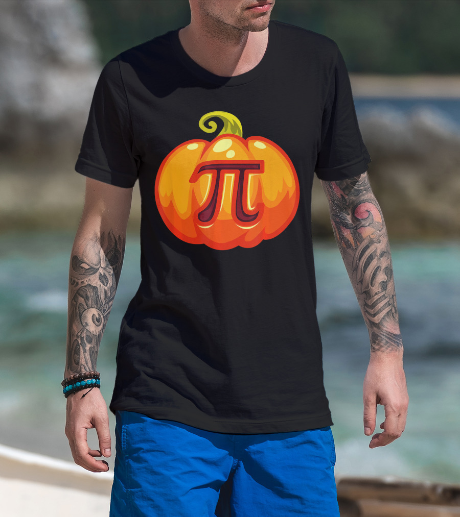 Math Teacher Pi Symbol Pumpkin Halloween Costume T-Shirt