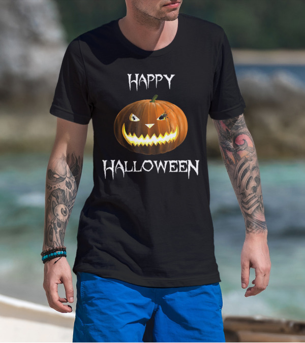 Happy Halloween Pumpkin And Spider Jack-O'-Lantern (D010 T-Shirt